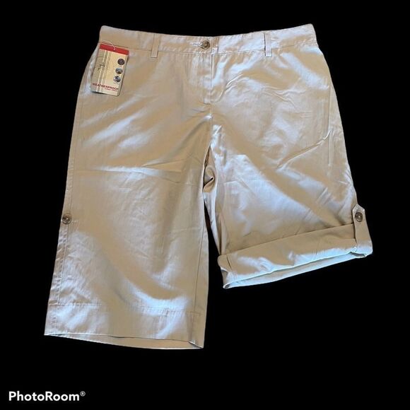 New Weatherproof Adjustable Khaki Shorts, 14 - Picture 1 of 7